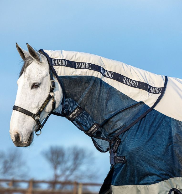 Horseware Ireland Couverture d'Écurie Amigo bleu dauphin / bleu marine
