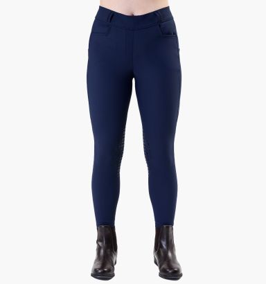 Legging équitation léger Enfant - 100 marine et violet Lavande